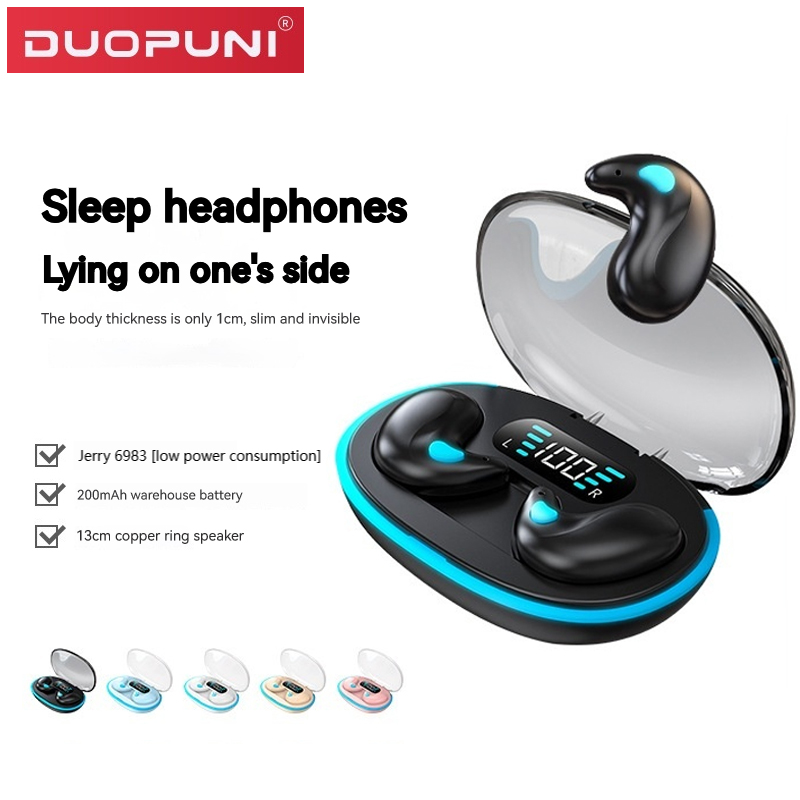 Bán giải phóng mặt bằng & Duopuni Bluetooth Ngủ Tai nghe không dây Tai Nghe 5.3 Với Thoải Mái Mặc điều khiển bằng cảm ứng Headphone Earbuds Cho tất cả điện thoại di động