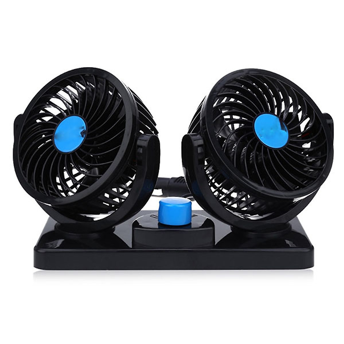 Quạt Đôi Mini 12V Xoay 360 Dành Cho Xe Ô Tô