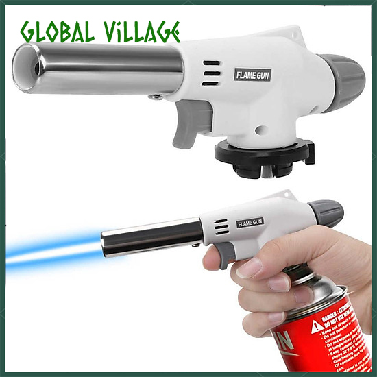 Đầu khò ga cầm tay sử dụng bình ga mini - Dụng Cụ Khò Gas Đánh Lửa Tự Động Dùng Với Lon Gas Mini