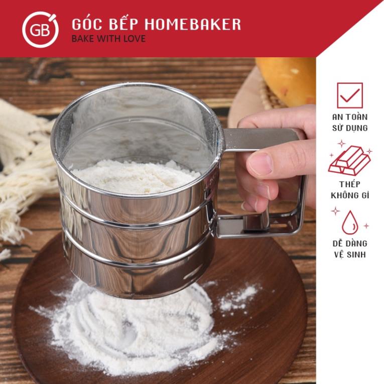 Ray bột cầm tay chuyên bếp bánh – dụng cụ làm bánh - sàng bột mịn gbcu007