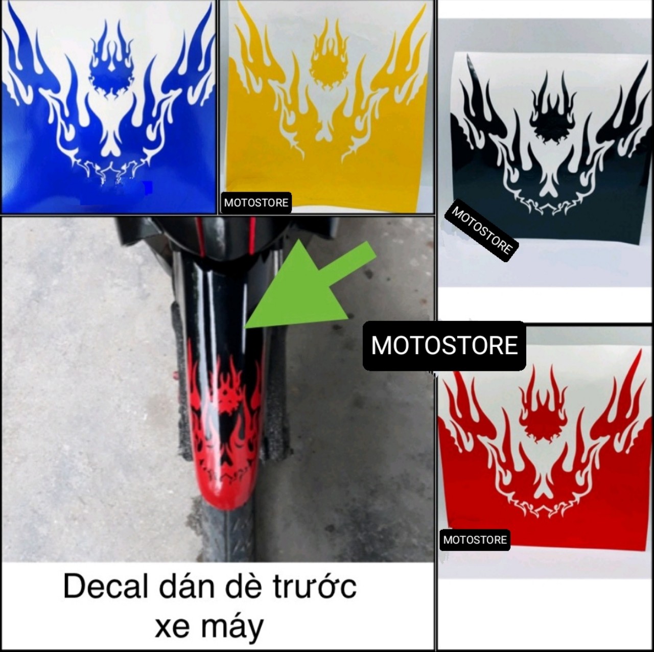 Decal dán dè trước sau xe máy