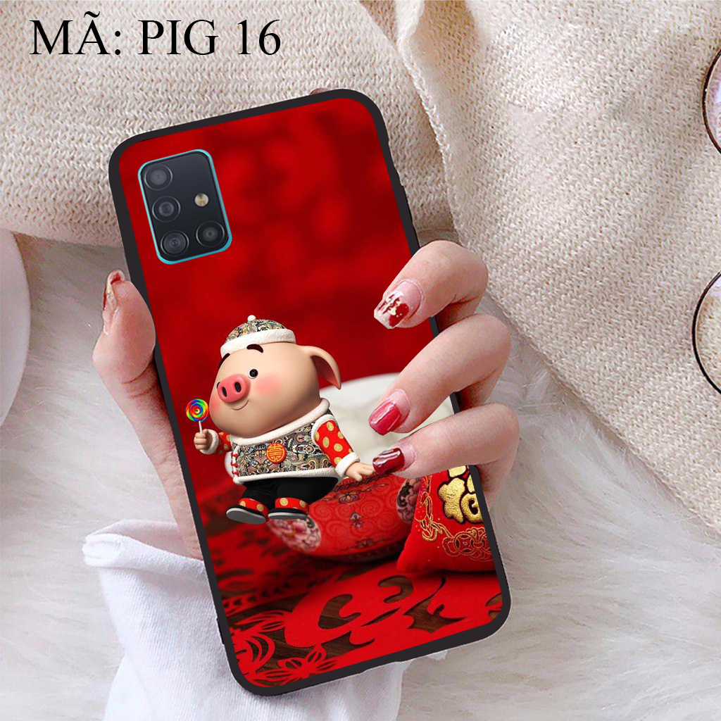 [HCM]Ốp lưng iCase dành cho Samsung Galaxy A51 viền dẻo TPU BST Pig Cute
