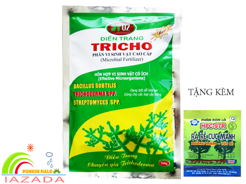 [HCM]Phân Vi Sinh Vật Cao Cấp -Nấm Đối Kháng Trichoderma XANH CÂY SẠCH ĐẤT- Gói 500 Gram-TẶNG KÈM GÓI KÍCH RỄ CỰC MẠNH