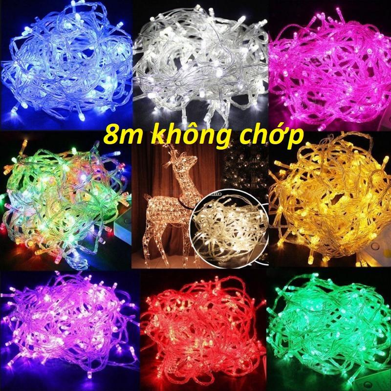 Bộ 10 Dây đèn led trang trí 8m không chớp loại tốt cực sáng