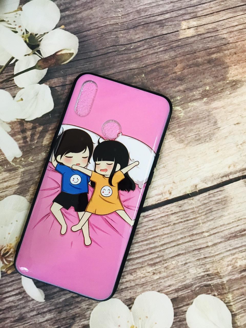 Ốp cứng bóng in hình kute cho Realme 3