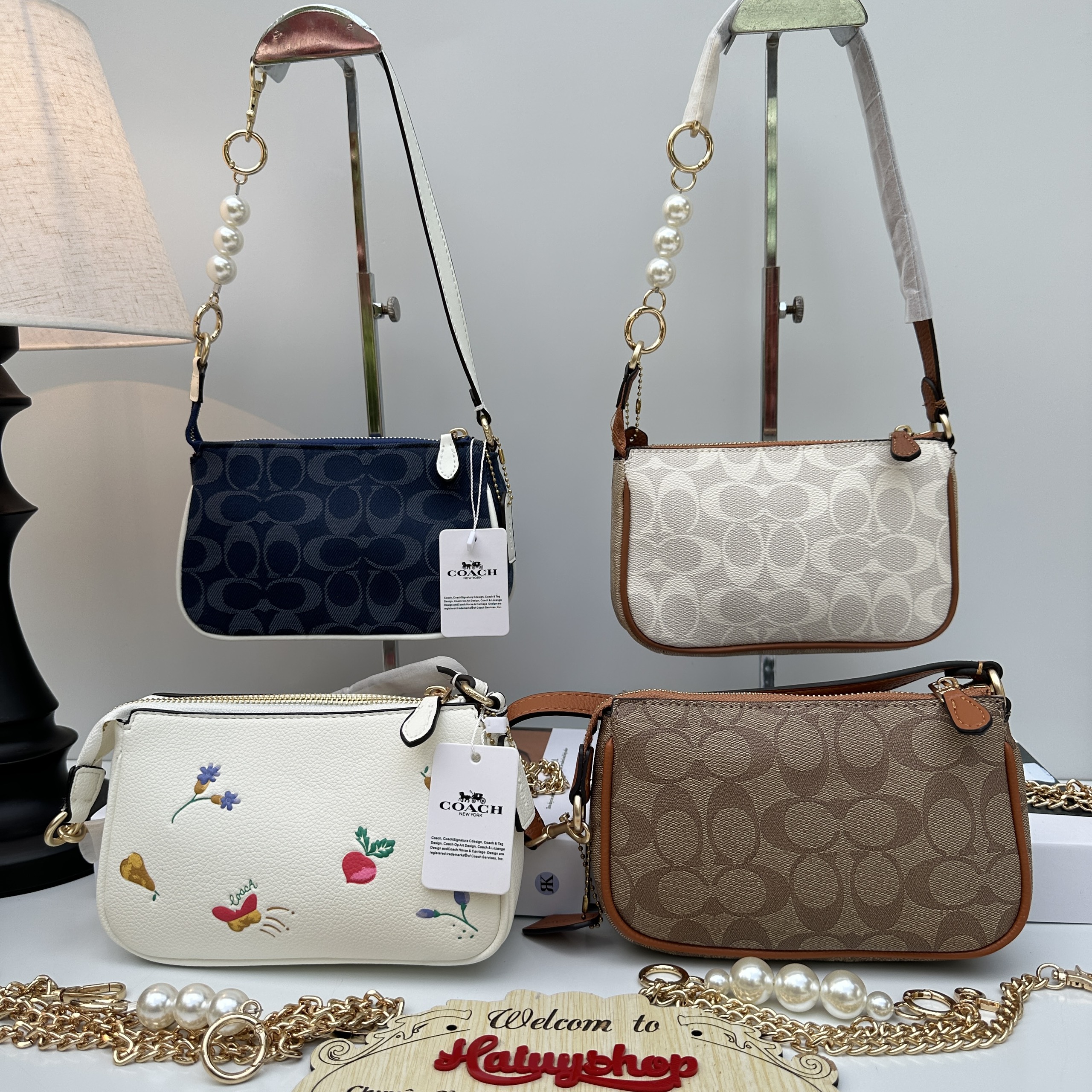 Túi kẹp nách CO Size : 19cm x5cmx12cm đeo chéo nữ fullbox