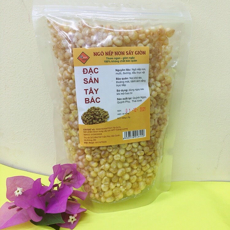 Tây bắc- ngô nếp non sấy giòn, chuẩn vị 160g