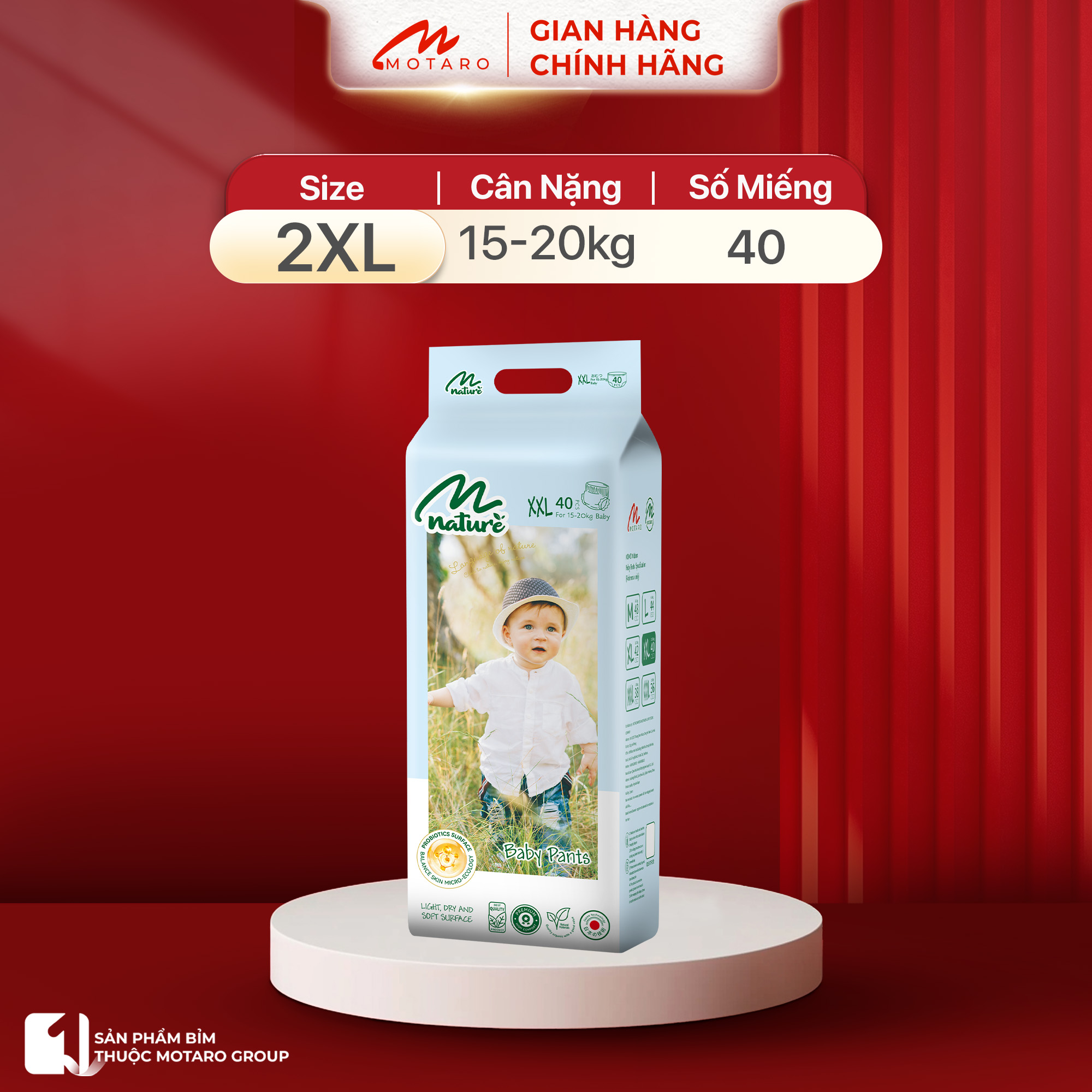 Combo of 2 Packs of Genuine Momo Diamond Nature Diapers/Diapers, Soft and Safe for Babies - 8