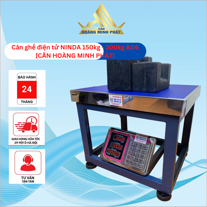 Cân điện tử nông sản, cân điện tử 100kg 150kg 300kg cao cấp ninda ad6 - bảo hành 2 năm