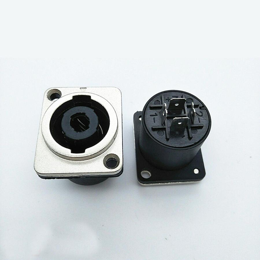 Bộ 2 jack cắm speakon cái mẫu vuông mặt nhôm