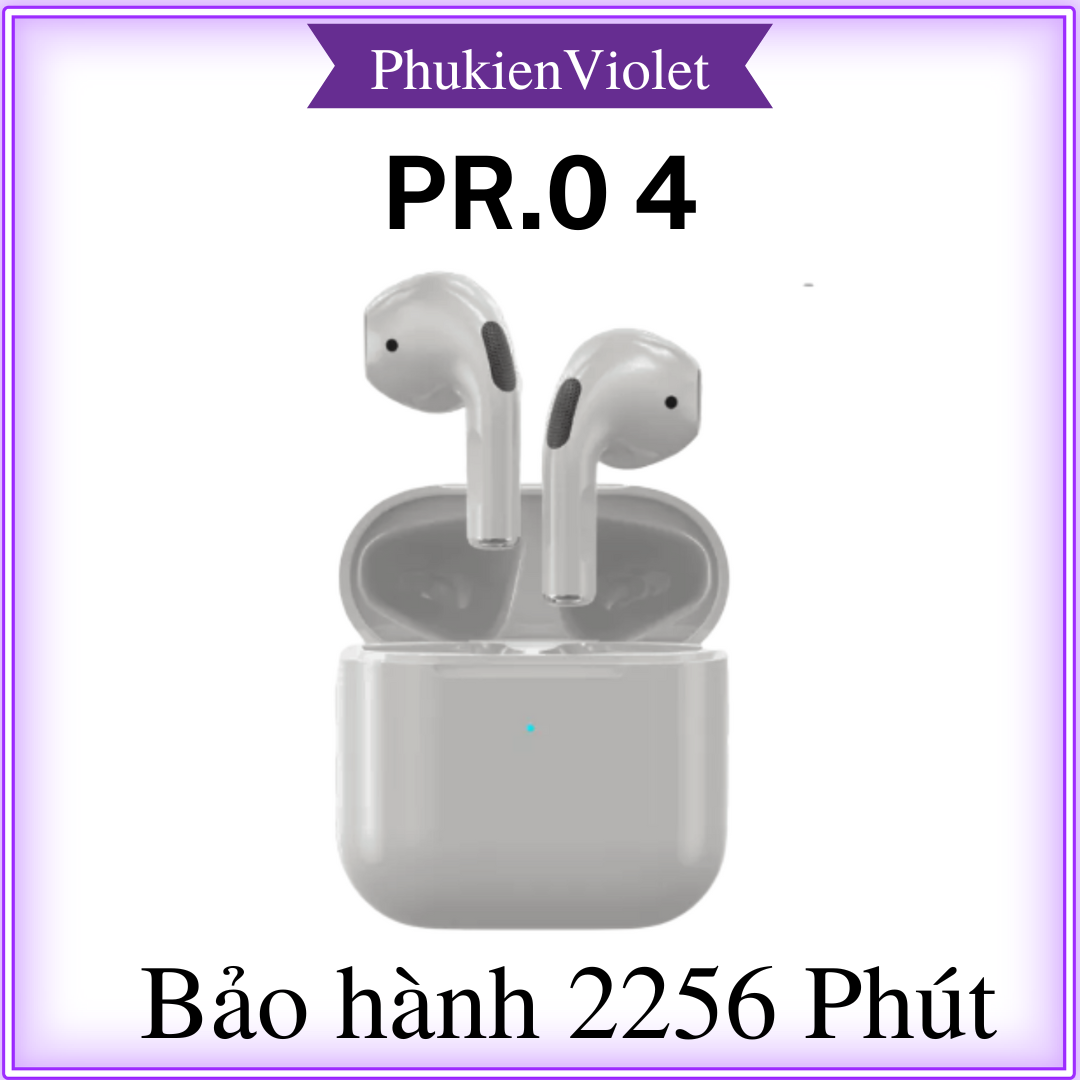 Tai Nghe Bluetooth Mini Pro 4 Tai Nghe Không Dây TWS Tai Nghe Chơi Game Thể Thao Tai Nghe Nhét Tai