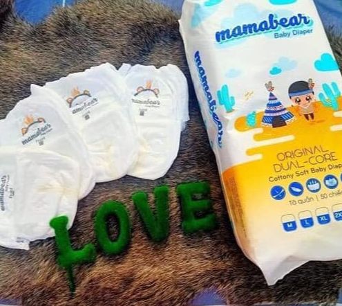 Bỉm Quần Mamabear Chống Hăm Mỏng Mềm Nhẹ, Tã Quần Thấm Hút Nhanh 100 Miếng Size M/L/Xl/XXl/3Xl/4XL