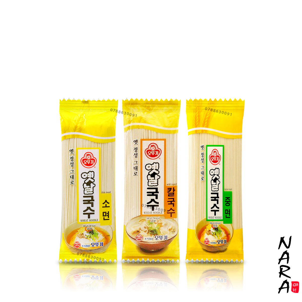 Mì hàn quốc sợi nhỏ/trung/lớn 500 ottogi
