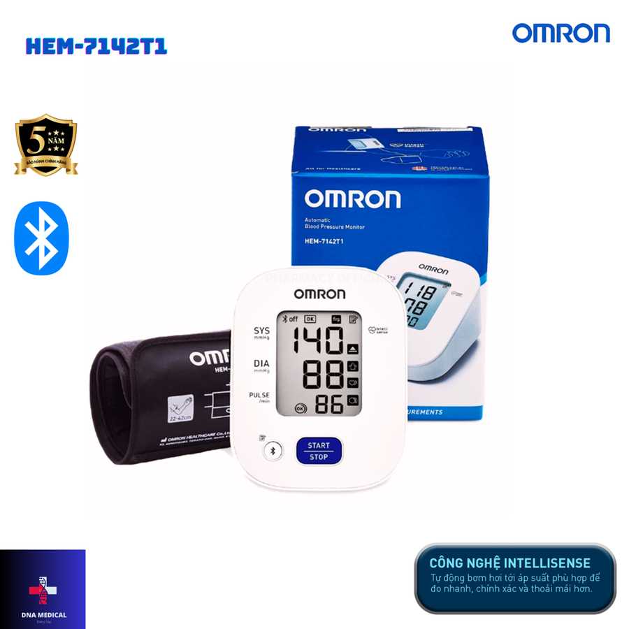 Máy Đo Huyết Áp Tự Động Omron Hem 7142T1 Nhật Bản