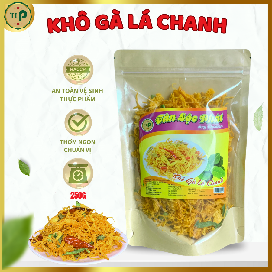 KHÔ GÀ LÁ CHANH TÂN LỘC PHÁT BỊCH 250G