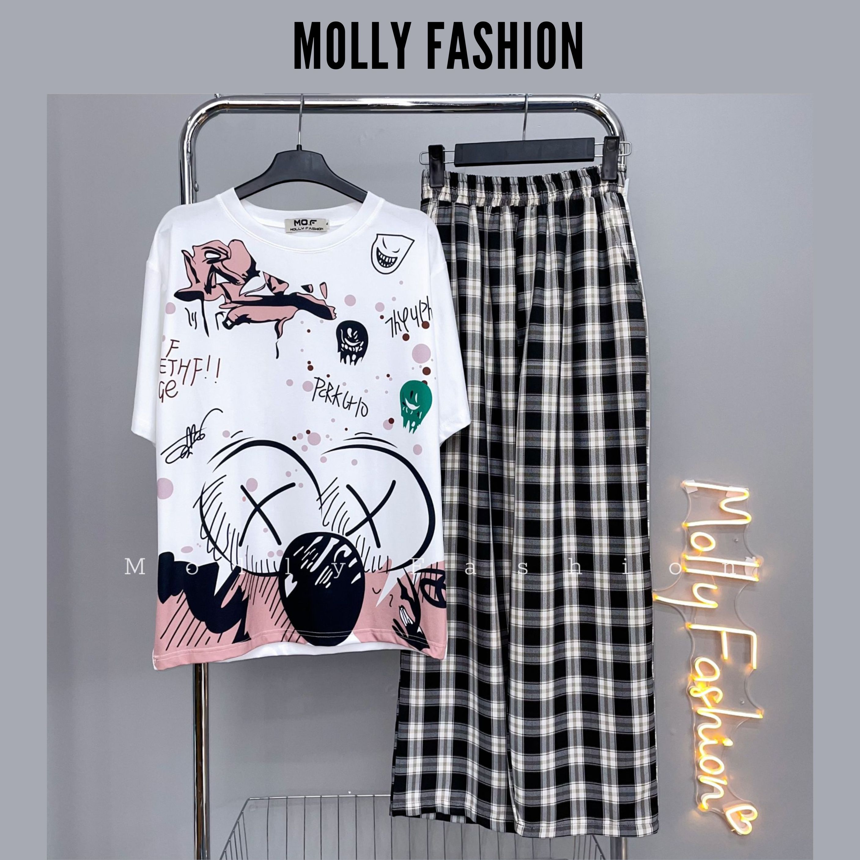 Set đồ nữ quần dài CARO KATE NHIỀU MẪU 2 ❤️ Đồ bộ hoạt hình Freesize Molly Fashion