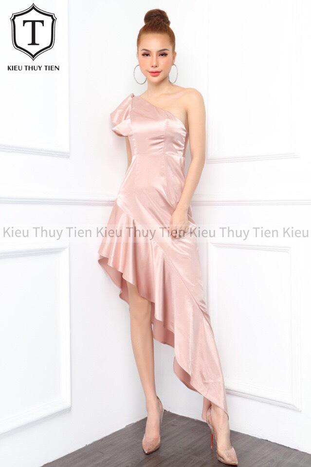 (Hình Thật ) ĐẦM PHI LỤA LỆCH VAI TÀ BÈO CỰC SANG TRỌNG QUYẾN RŨ HOT NHẤT 2019