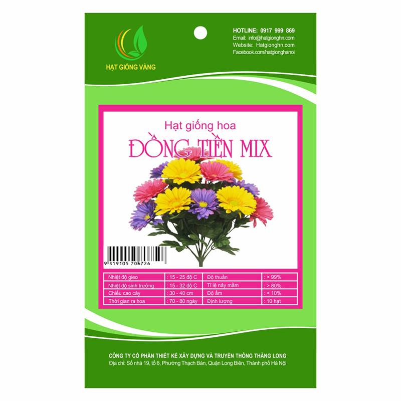 Combo 2 gói Hạt giống hoa Đồng tiền Golden Seeds 10 Hạt tặng 1 gói kích mầm