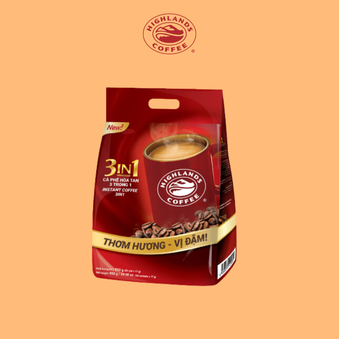 CÀ PHÊ HOÀ TAN HIGHLANDS COFFEE 3IN1 - 50 GÓI