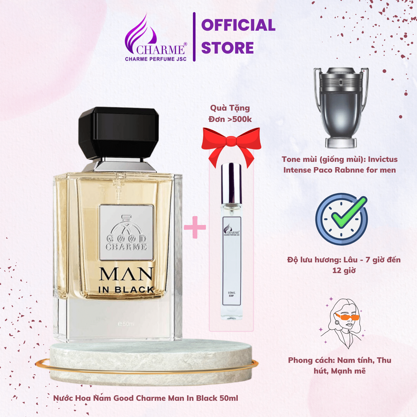 Nước hoa nam good charme man in black 50ml