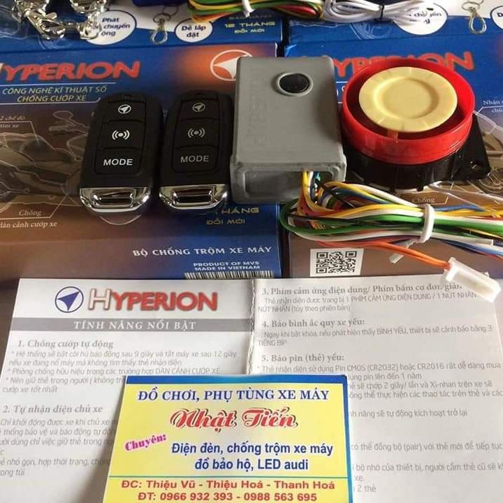 Khoá chống trộm chống cướp xe máy tự động nhận diện chủ