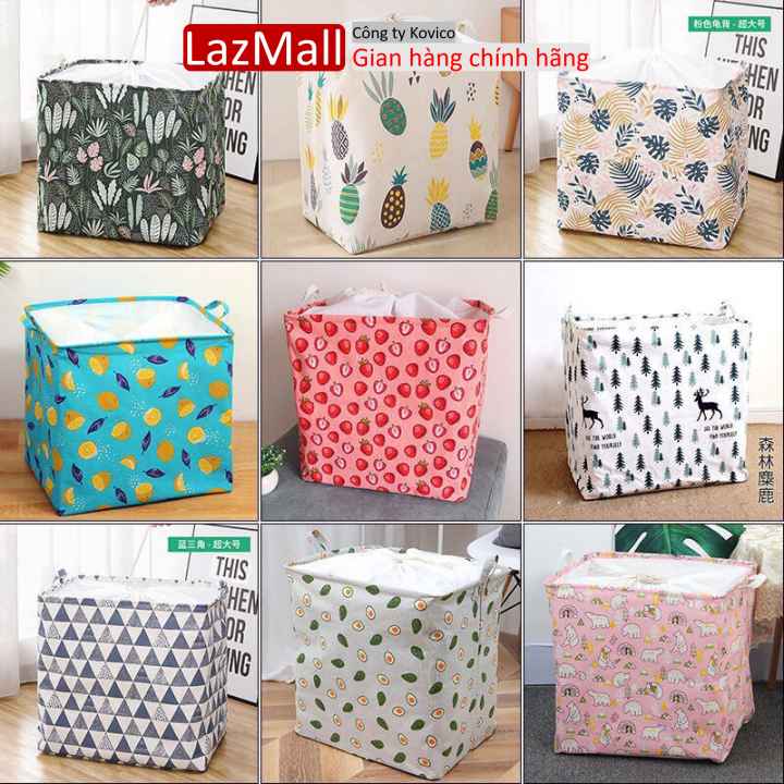 Túi đựng chăn màn, quần áo, Túi vải vintage cỡ lớn có quai xách dạng túi rút dây kiểu dáng sang trọng - GIAO MÀU NGẪU NHIÊN  Sunzin - Dìu Giấc Yêu Thương
