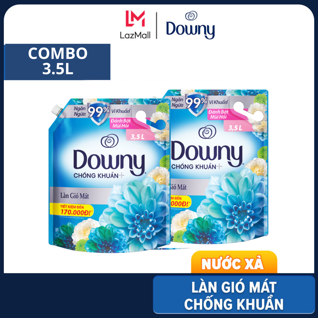 Combo 2 Túi Nước Xả Vải DOWNY Nhiều Mùi Hương Túi 3.5L