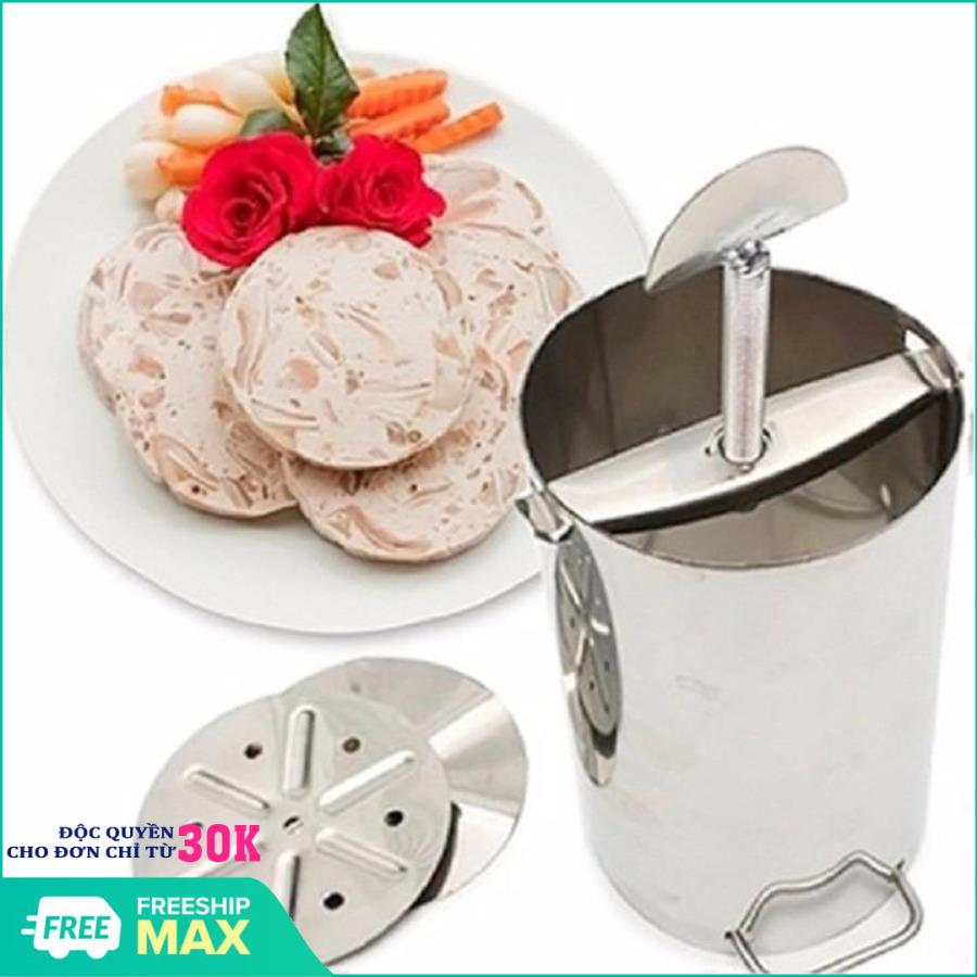 Khuôn làm giò inox 1kg - khuôn làm giò chả giá rẻ khuôn làm giò xào inox 1-2 kg, khuôn làm giò chả, khuôn ép giò thủ - dụng cụ làm giò