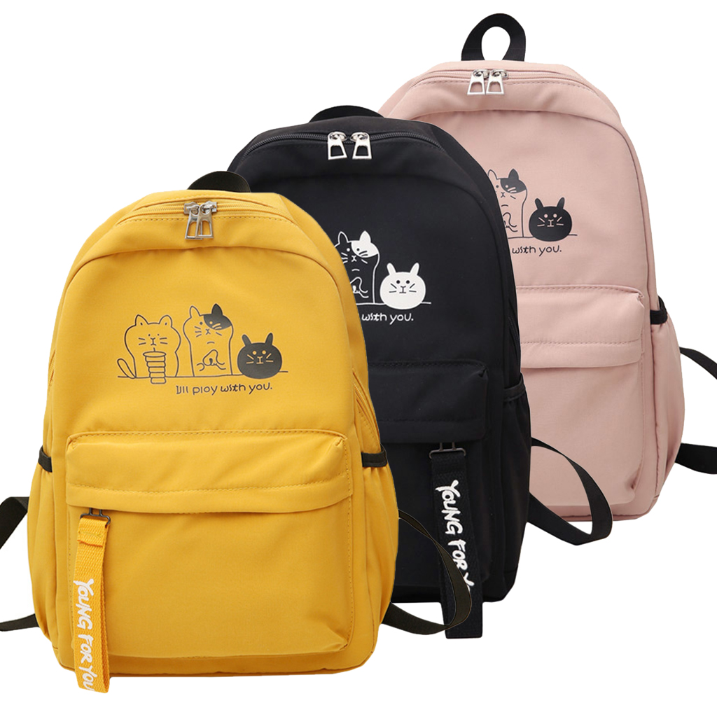 [HCM]balo nữ ba con mèo  balo nữ  ba lô nữ  ba lô  balo nữ đi học hàn quốc  balo nữ đi học cá tính  balo nữ hot 2020  balo du lịch  ba lô nữ đi học  balo nữ đi chơi  ba lô nữ  balo đi học  balo học sinh - B2039