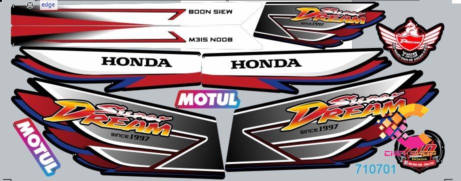 Tem rời 3 lớp Dream cánh chim đỏ xanh tím (MS 710701)