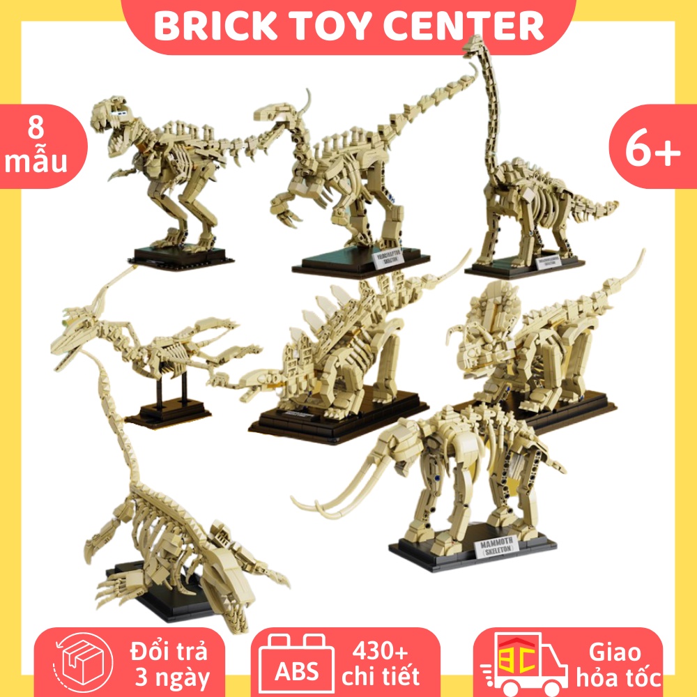 Đồ chơi mô hình khủng long Decool 81001-81008 lắp ghép hóa thạch Jurassic World Dinosaur