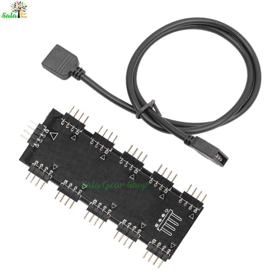 Hub chia led ARGB 5v 3pin , RGB 12v 4pin 10 Cổng | sala gear shop