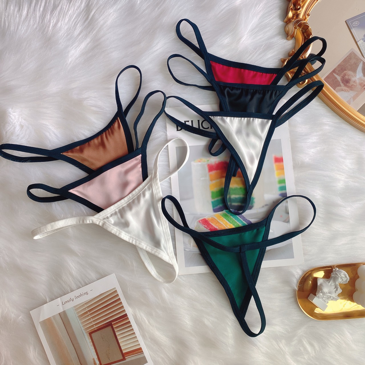 Ck045 quần lót lọt khe lụa - quần lót nữ vải mềm mại - lovewear.vn