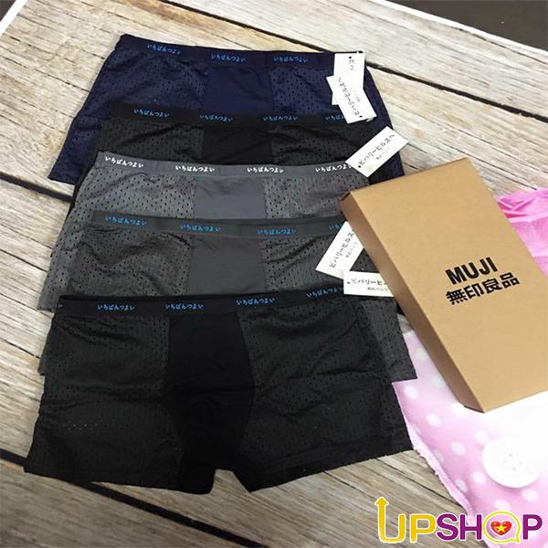 Hộp 5 Quần Sịp Đùi Nam Muji Thông Hơi Xuất Nhật