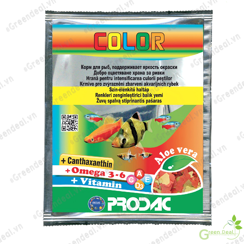 PRODAC - Color Fish Food | Thức ăn khô giúp tăng màu cho cá cảnh thủy sinh
