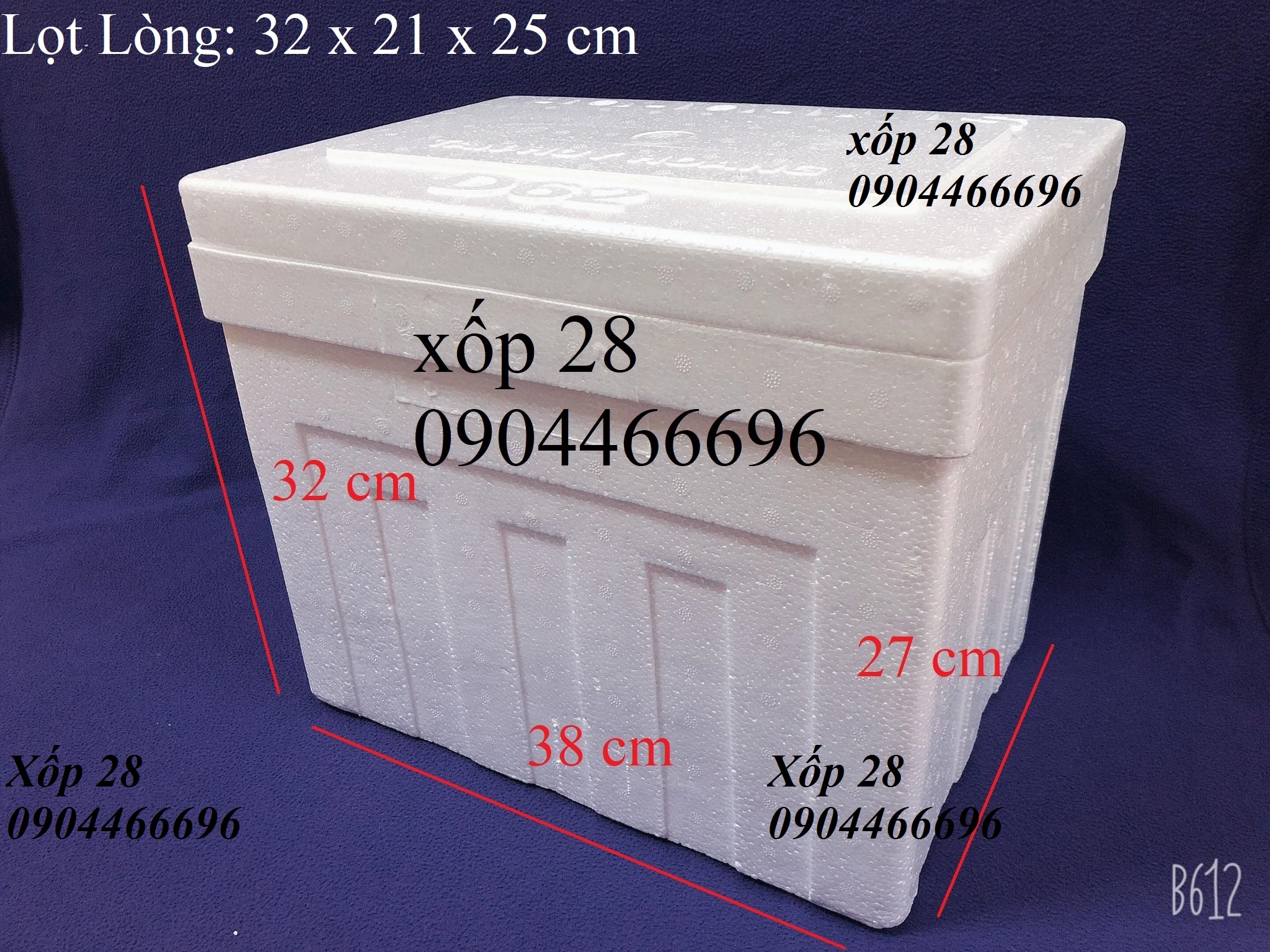 Thùng xốp D62 17 lít giữ nhiệt bảo quản hàng thực phẩm đồ đông lạnh to nhỏ cũ mới rẻ hà nội