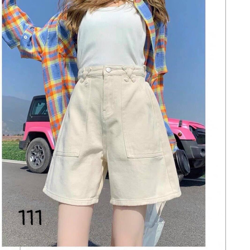 Quần Short Kaki Nữ Lưng Cao Dáng Suông Ulzzang [HÌNH THẬT,VIDEO THẬT] SK1103