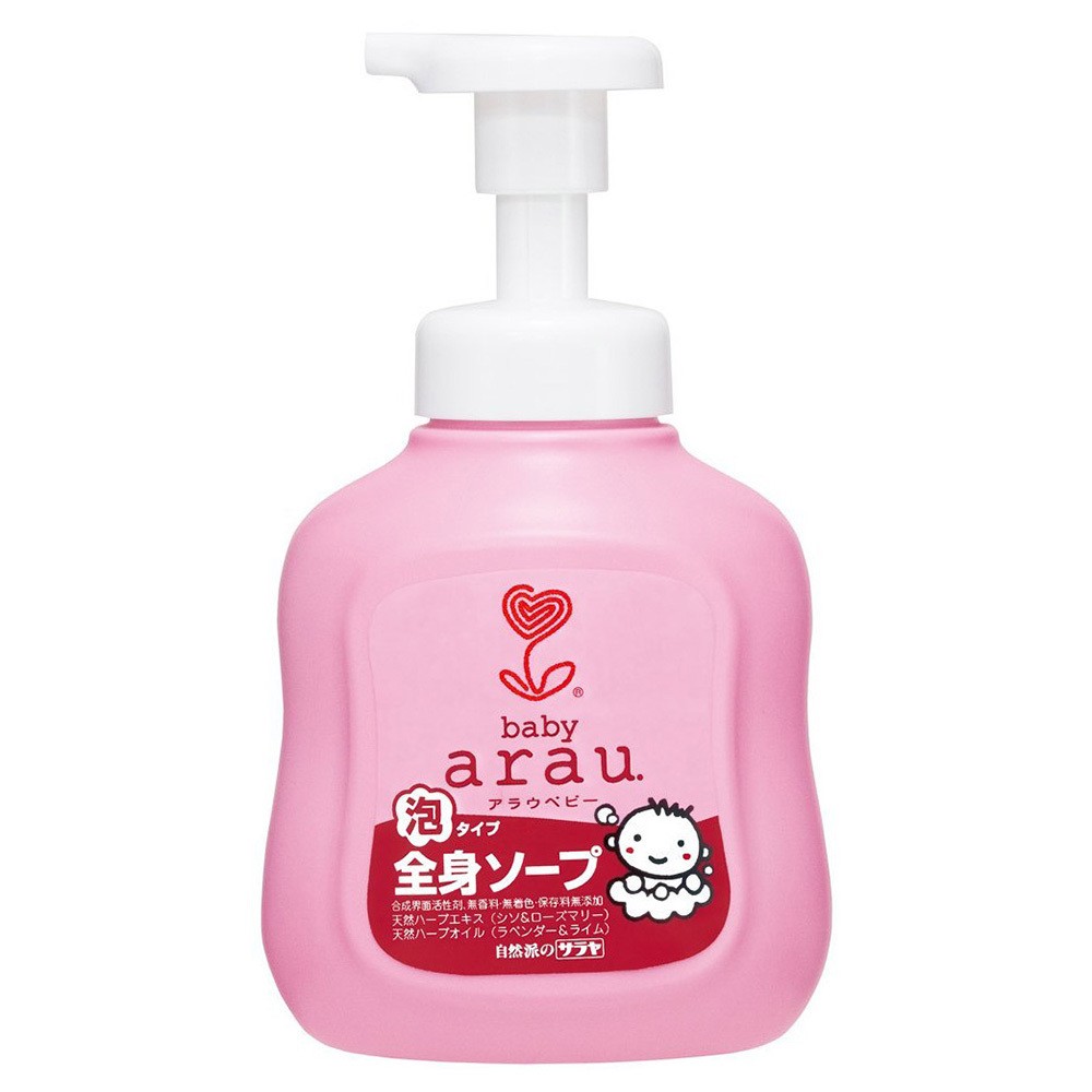Sữa tắm gội thảo mộc cho bé Arau baby tạo bọt giúp dưỡng ẩm chai 450ml