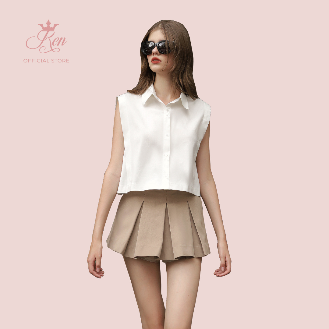 Ren by tee - áo sơ mi nẹp hai bên