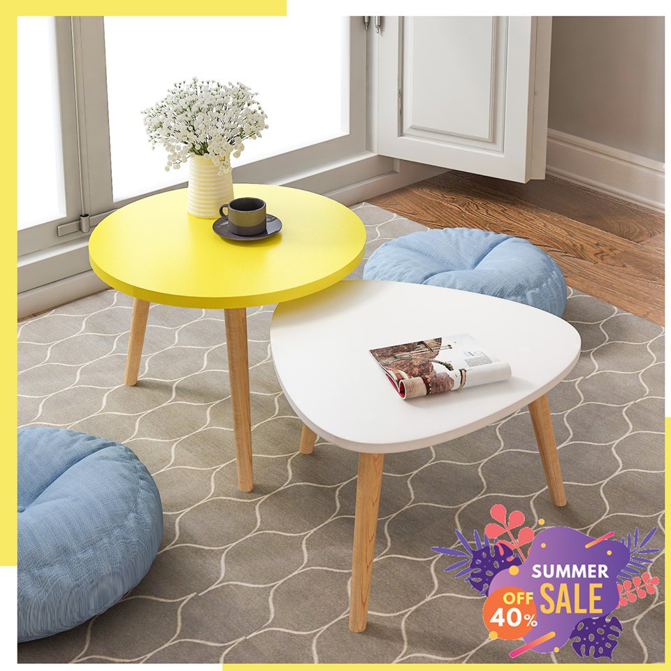 [ HÀNG CHẮC CHẮN ] Bàn Trà Tròn/ Bàn Trà Cafe/ Bàn Trà Sofa Hiện Đại - Bàn Trà Ngồi Bệt Tròn GP74 Lắp Ráp Thông Minh