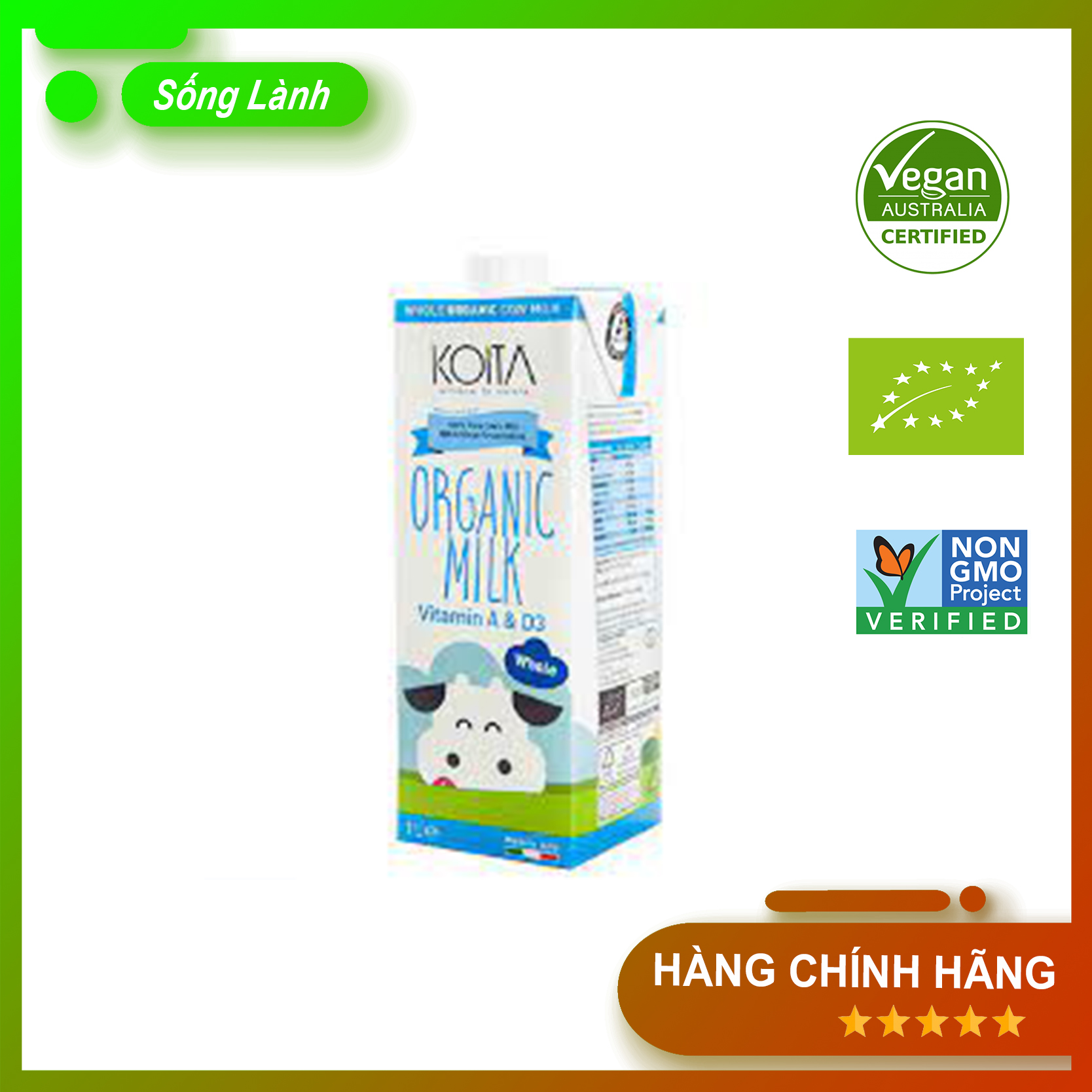 Sữa bò nguyên kem hữu cơ koita 200ml