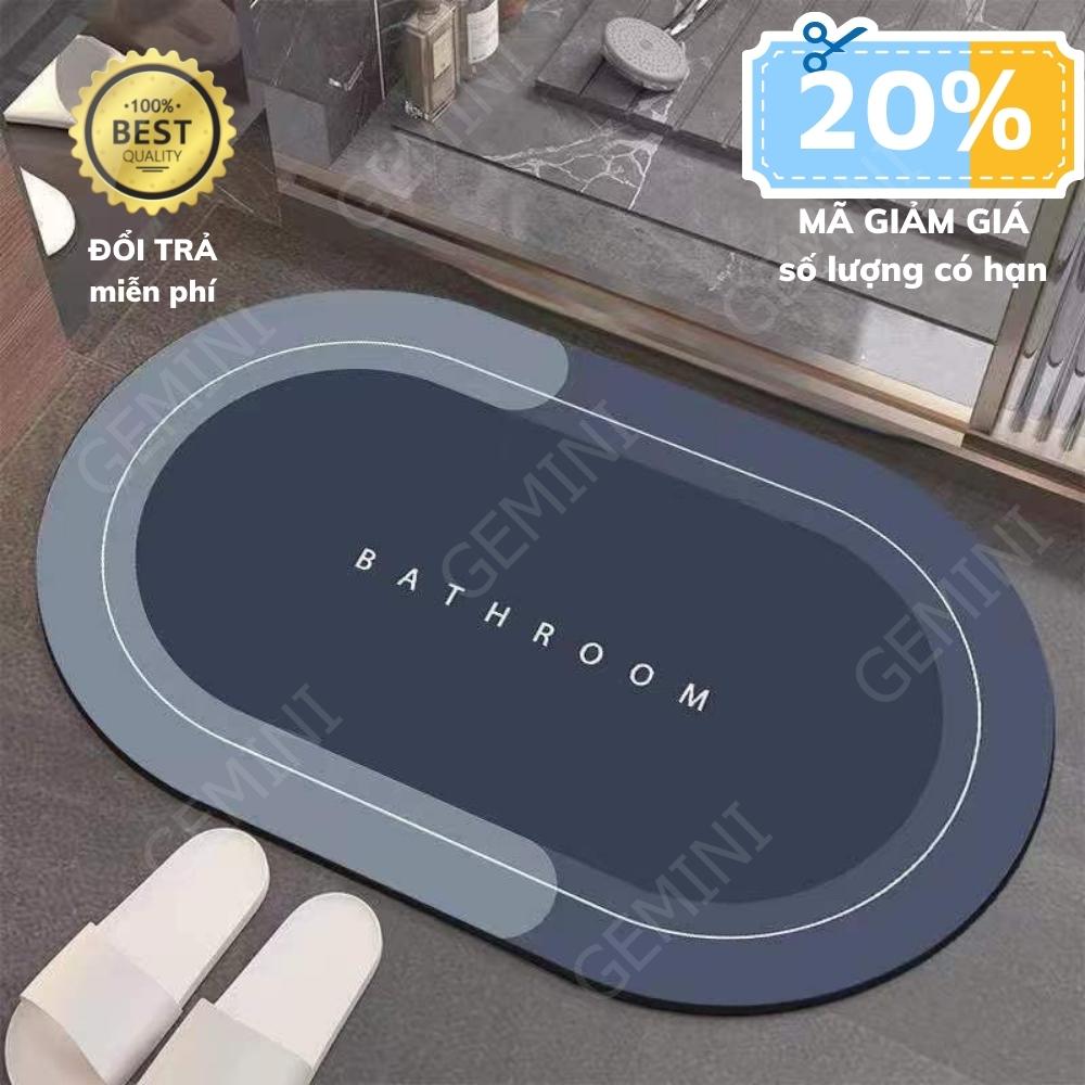 Thảm lau chân SILICON cao cấp siêu thấm nước chùi chân chống trơn trượt cao cấp màu sắc đẹp mắt mã THA GEMINI SHOP