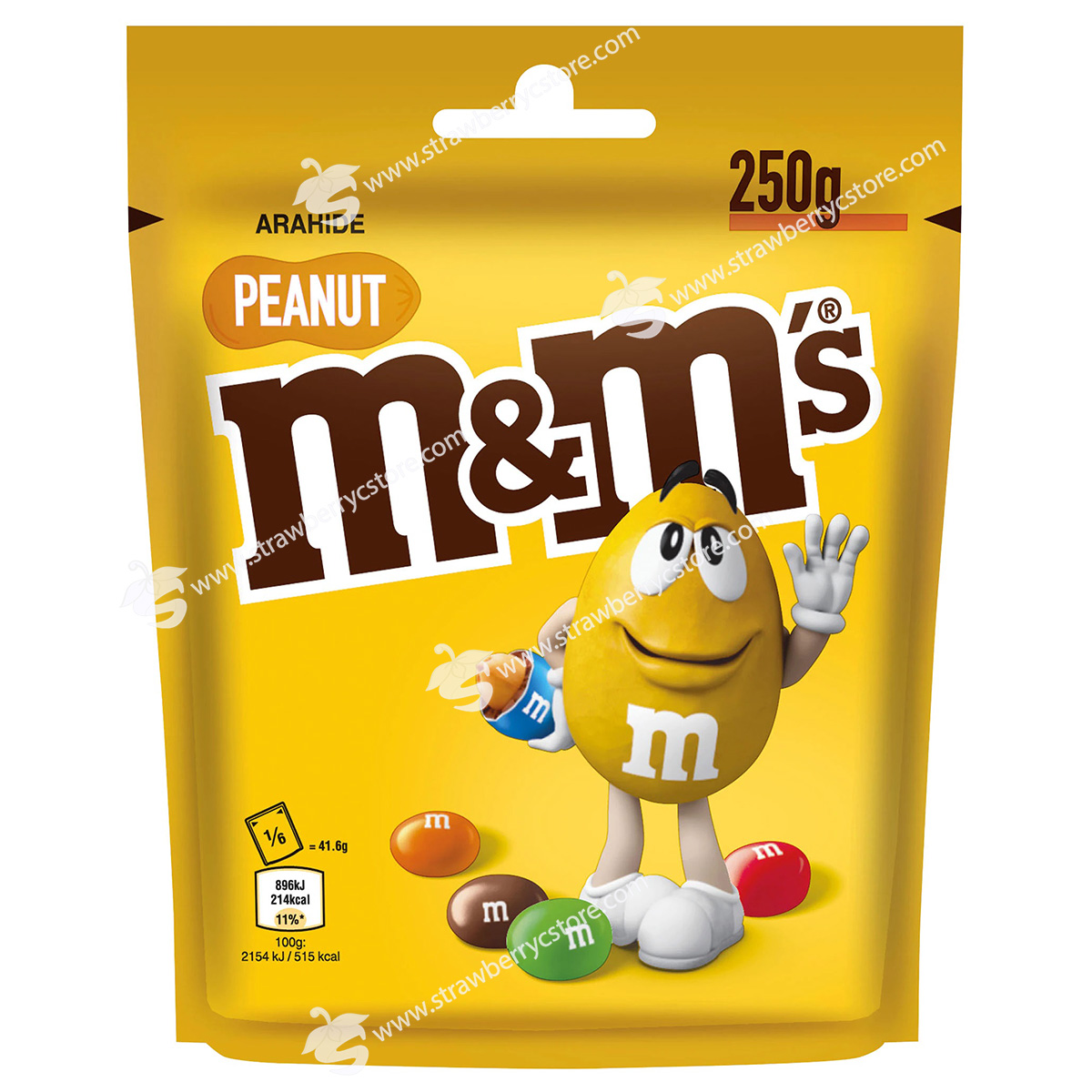 Kẹo Socola Sữa Nhân Đậu Phộng M&M s Peanut Chocolate Candy Pouch, Gói 250g