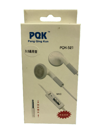 (HCM) Tai nghe điện thoại nhét tai PQK-521 âm thanh cực đỉnh có mic