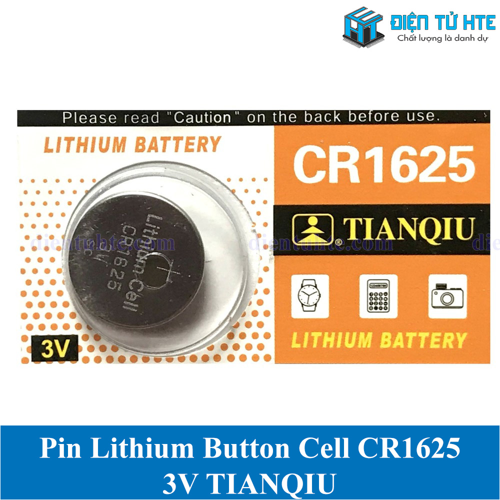 Bộ 2 viên pin lithium cell tianqiu cr1625 1625 3v