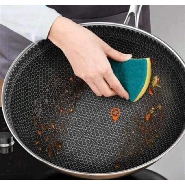 Chảo Vân Tổ Ong Lòng Sâu size 32cm , Chảo Chống Dính Ceramic , Chảo vân tổ ong chống dính dùng được cho mọi loại bếp kể cả bếp từ