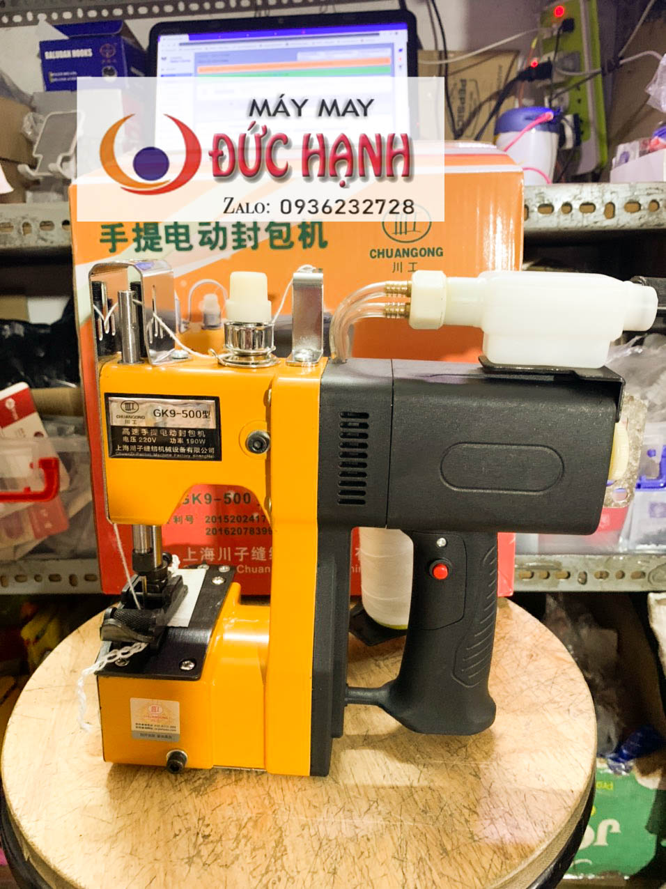 MÁY MAY BAO CẦM TAY GK9 CÓ BÌNH DẦU VÀ KHÔNG CÓ BÌNH DẦU