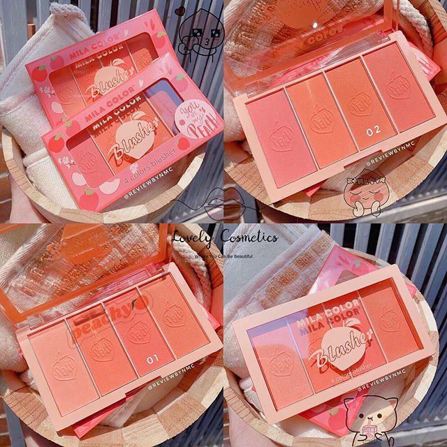 BẢNG MÁ HỒNG 4 Ô MILA COLOR My Peach dễ thương