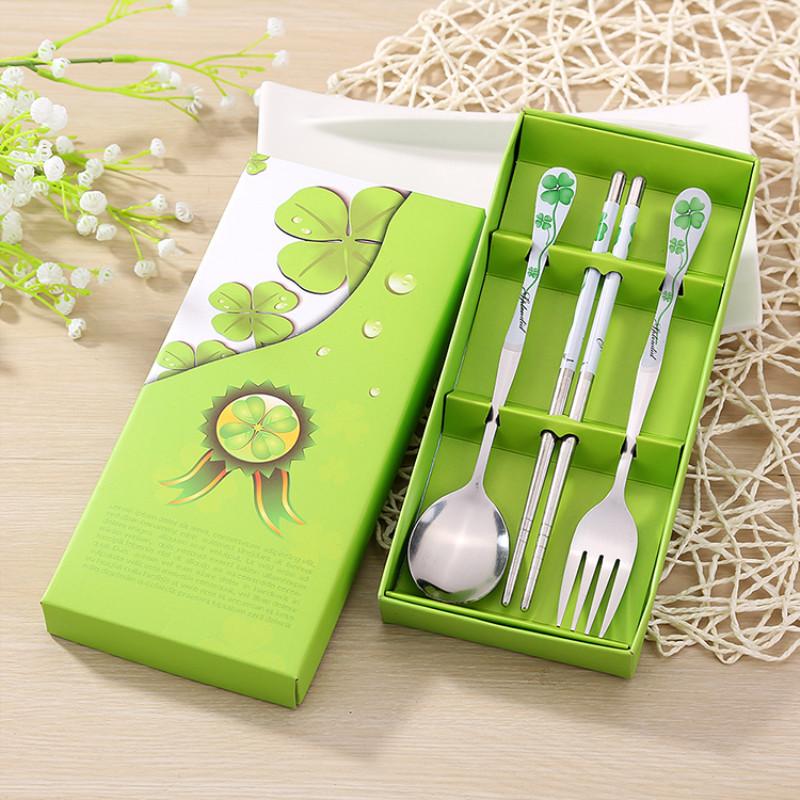 Combo 2 Bộ Đũa Muỗng Nĩa Hoa Văn NX6872