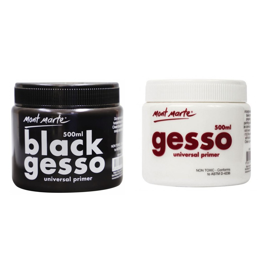 Sơn lót gesso mont marte - màu đen/ trắng